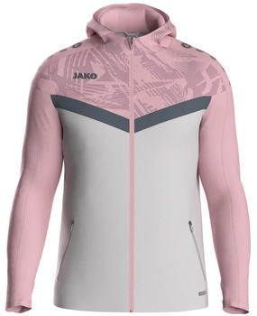 JAKO Kinder-Kapuzenjacke Iconic (6824) soft grey/dusky pink/anthra light