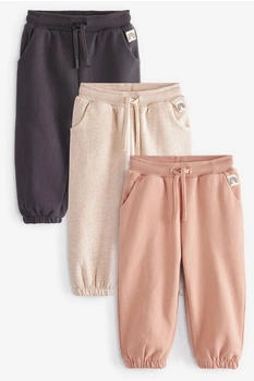 Next Jogginghose-Set 3er-Pack Charcoal cream tan