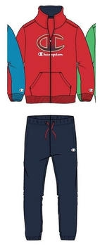 Champion Trainingsanzug Logo Jacke Hose Baumwolle rot navyblau