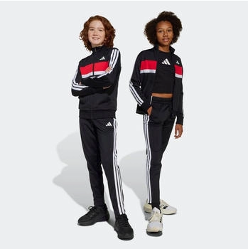 Adidas Trainingsanzug J 3S TIBERIO TS 2-tlg black white pure ruby