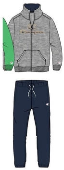 Champion Trainingsanzug Logo hellgrau navy Kinder