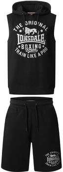 Lonsdale Ärmelloses Kapuzensweatshirt Shorts Set Normale Passform 1178