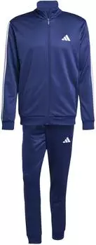 Adidas Sportswear Basic 3-Streifen French Terry Trainingsanzug KB7656 dunkelblau wei&szlig;