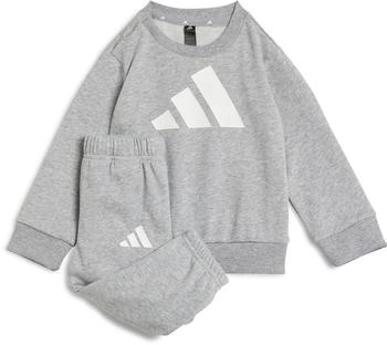 Adidas Essentials JM0889 Jogginganzug grey heather wei&szlig;