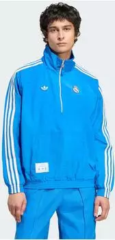 Adidas Terrace Icons Halbarm-Jacke blauvogelweiss
