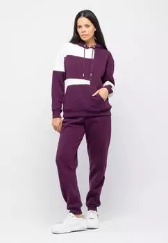 Tom Barron Damen Trainingsanzug aubergine weiß
