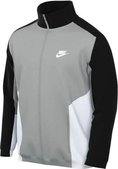 Nike Club Oversize Woven Trainingsjacke 077 lt smoke grau schwarz weiß