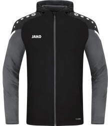 JAKO Herren Kapuzenjacke Performance (6822) schwarz/anthrazitgrau