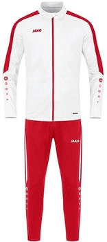 JAKO Kinder Trainingsanzug Polyester Power (M9423) wei&szlig;/rot