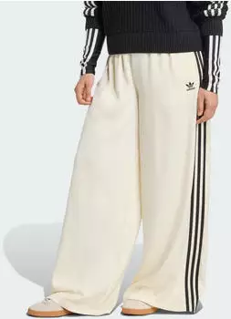Adidas Adicolor Satin Wide Leg Trainingshose Cream White / Black (KD2542)