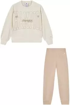 Champion Legacy Girl-Crewneck Sweatanzug Training Anzug Regular Fit (405235) beige