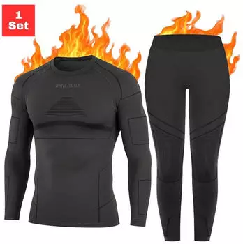 Smilodox Tarian Thermo Outfit Set Slim Fit anthrazit