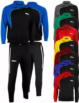 OMKA Trainingsanzug mit Microfleece-Innenseite blau/schwarz
