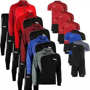 OMKA Trainingsanzug Set weinrot/rot