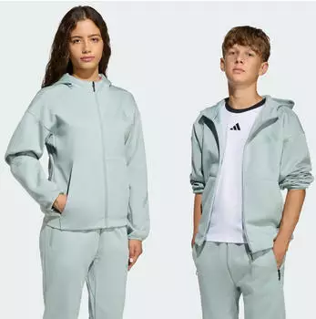 Adidas Z.N.E. Track Top mit Kapuze und durchgehendem Reißverschluss Wonder Sage / Tactile Green (KD8561)