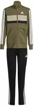 Adidas Seasonal Essentials Tiberio 3-Streifen Tricot Kids Trainingsanzug Olive Strata/White (KC2124)