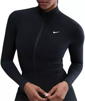 Nike One Fitted Dri-FIT-Jacke mit durchgehendem Rei&szlig;verschluss Damen (IM7046-010) schwarz/wei&szlig;