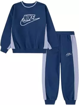 Nike Sportswear Jogginganzug Kids (FD3090) navy/hellblau/weiß