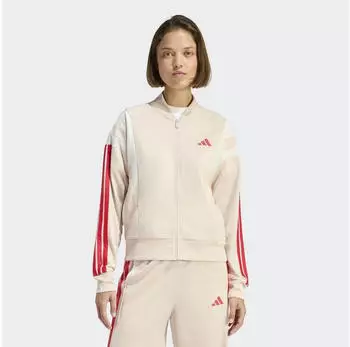 Adidas Essentials 3-Stripes Trainingsanzug Damen crystal linen/pure ruby