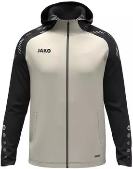 JAKO Sonic Kapuzen-Trainingsjacke (6826D-035) off white/schwarz