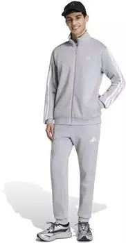 Adidas 3-STREIFEN FLEECE TRAININGSANZUG Halo Silver (KC0698)