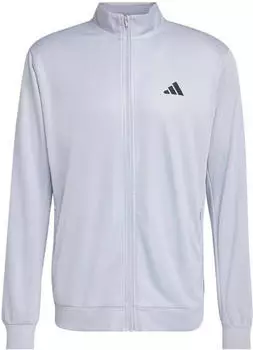 Adidas Workout Essentials All-Set 3-Stripes Knit Track Top (KC5293) halo silber/schwarz