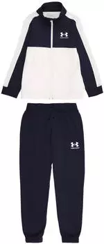 Under Armour Colorblock Knit Trainingsanzug (1373978-412) midnight navy/white