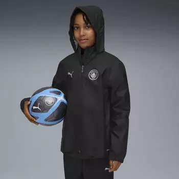 Puma Manchester City Allwetter-Trainingsjacke Youth (41267261) schwarz/silber metallic