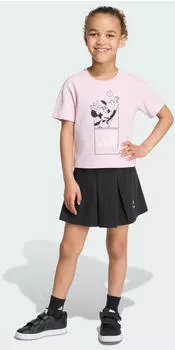 Adidas DISNEY MINNIE MAUS SET T-SHIRT UND SHORTS Clear Pink / Off White (KG6144)