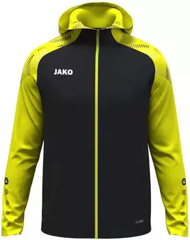 JAKO Sonic Kapuzen-Trainingsjacke (6826D) schwarz/neongelb