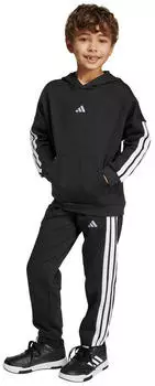 Adidas Essentials 3 Stripes Fleece Trainingsanzug (KB5582) schwarz