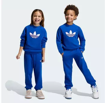 Adidas Adicolor Trefoil Set mit Rundhalsausschnitt, Locker Geschnitten (KD5769) collegiate royal