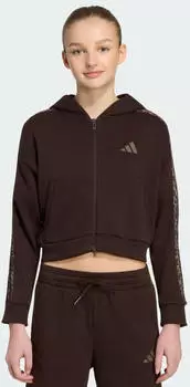 Adidas Seasonals Animal Full Zip Hoodie Sweatshirt Regular Fit aurora coffee/multicolor/earth strata