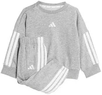 Adidas Essentials Kids Jogginganzug medium grey heather/white (JV9852)