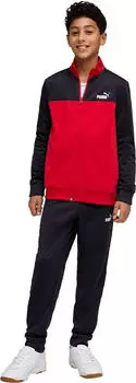 Puma Poly Colorblock Suit Trainingsanzug Regular Fit blau