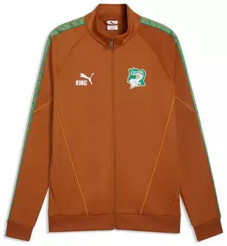 Puma KING Anthem Sweatjacke braun/wei&szlig;