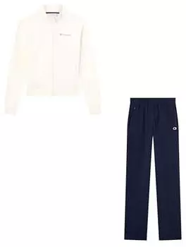 Champion ICONS Full Zip Suit Trainingsanzug 2-tlg (117988) creme/navy