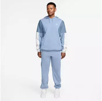 Nike Club Fleece-Trainingsanzug mit Kapuze Herren (HV1165-407) hydrogen blue/white/work blue/white