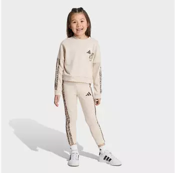 Adidas Trainingsanzug Set mit Animal Print Leggings (2-teilig) (21720233) crystal linen/multicolor/schwarz braun