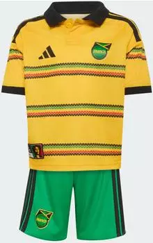 Adidas JFF Mini Trainingsanzug (KB3395) goldgelb/schilf/rot/schwarz