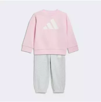 Adidas Essentials Kids Trainingsanzug (2-tlg) clear pink/wei&szlig;/hellgrau/rosa/offwhite