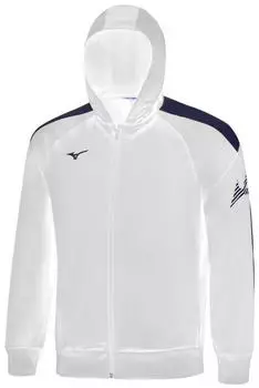 Mizuno Team Mznrb Zip Hoodie (32ECB55571) white/navy