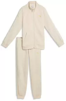 Puma ESS Tape Full-Zip Sweat Suit FL G 2-teiliger Trainingsanzug (695420) alpine snow/gold/wollweiß
