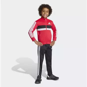 Adidas Seasonal Essentials Tiberio 3-Stripes Tricot Track Suit Kids (KZ0117) pure ruby/wei&szlig;/schwarz