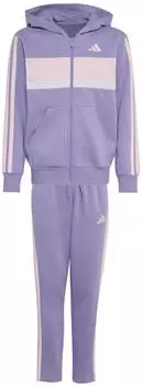 Adidas Kids Seasonal Essentials Tiberio 3-Streifen Trainingsanzug (KZ0127) magic lilac/clear pink/frozen purple