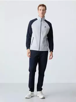 Tommy Hilfiger Color Block Strick-Trainingsset marine/hellgrau