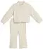 Puma Essentials Elevated Gerippter Trainingsanzug Kinder (638105) alpine snow weiß/beige
