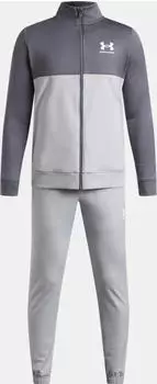 Under Armour UA Rival CB Knit Track Suit mod gray/castlerock/white