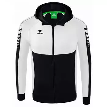 Erima Six Wings Trainingsjacke mit Kapuze (1032214) schwarz/wei&szlig;