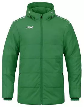 JAKO Team Coach Hooded Jacket Kids (7103) sportgr&uuml;n